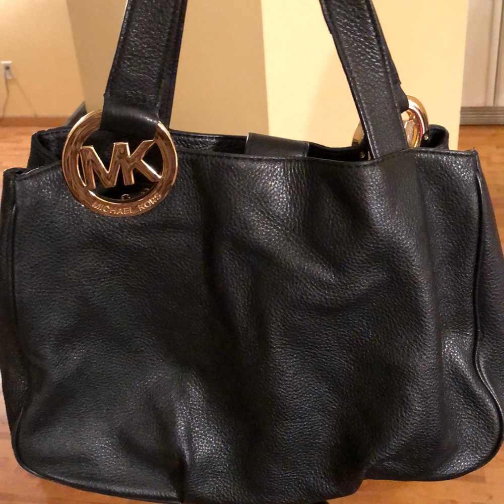Black Leather Michael Kors Bag